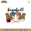 Baseball Mom Leopard Baseball Bat Coquette Bow SVG
