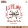 Baseball Moms Social Club Coquette Bow Png