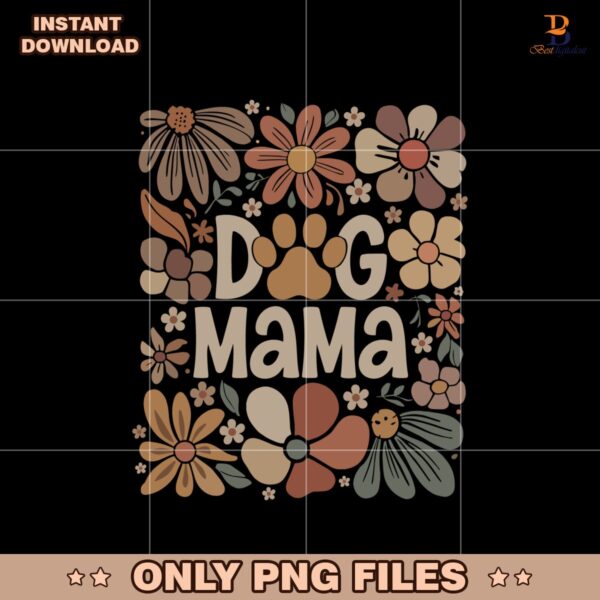 Boho Dog Mama Floral Lover Png Sublimation