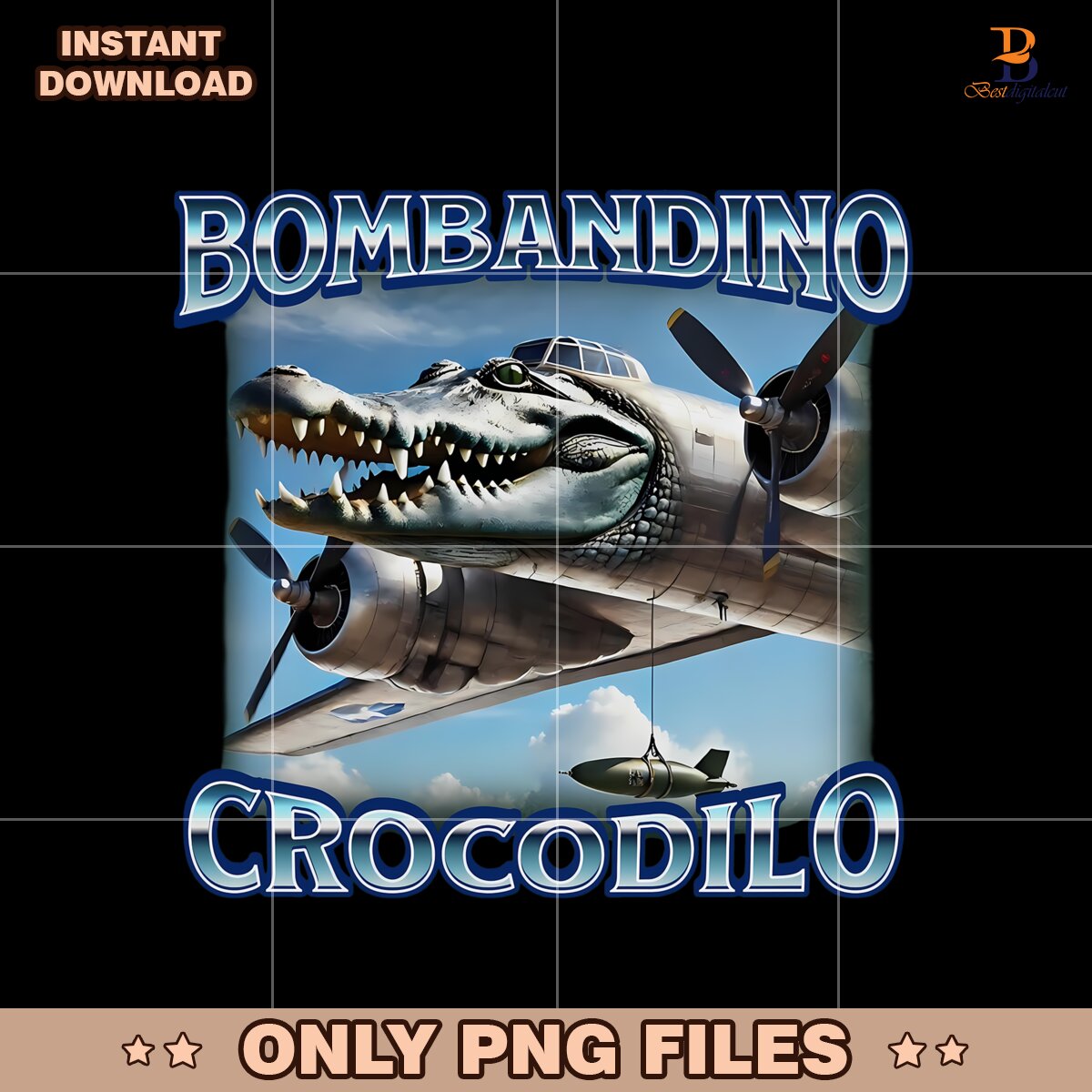 Bombardino Crocodilo Funny Brain Rot Bootleg Rap Png