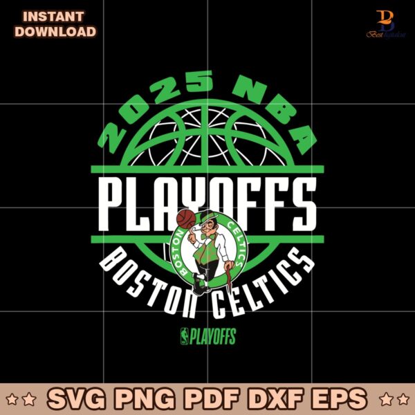 Boston 2025 Playoffs NBA Game Time Basketball Svg