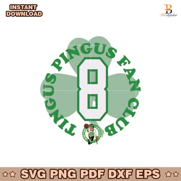 Boston Celtics Kristaps Porzingis Tingus Pingus Shamrock Svg