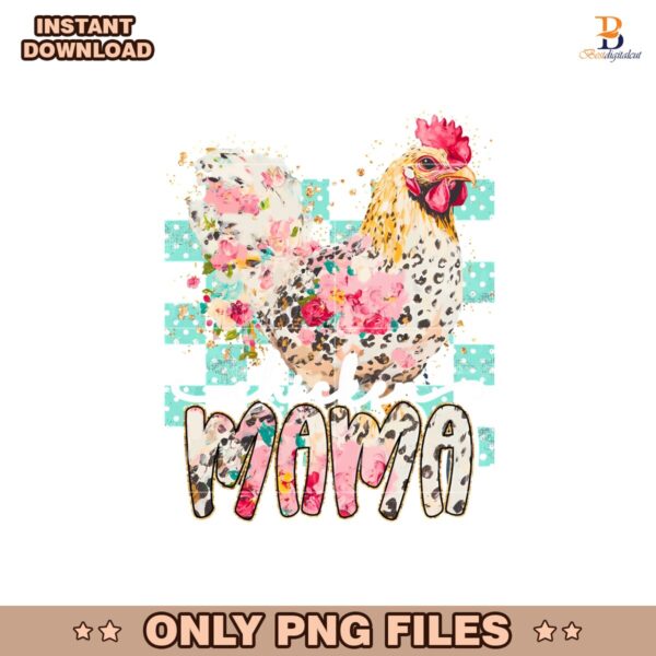 Chicken Mama Boujee Leopard Checkered Png