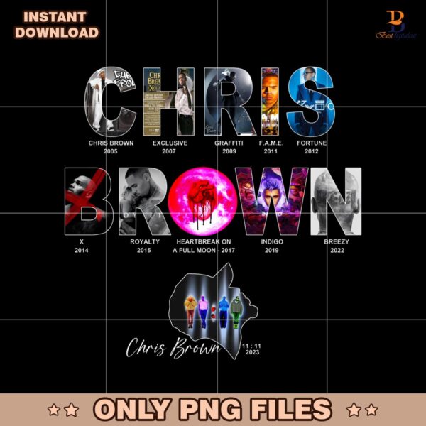 Chris Brown 1111 Tour 2025 PNG Sublimation