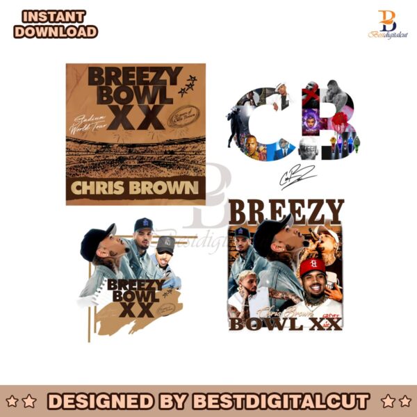 Chris Brown Breezy Bowl XX Tour 2025 PNG Bundle