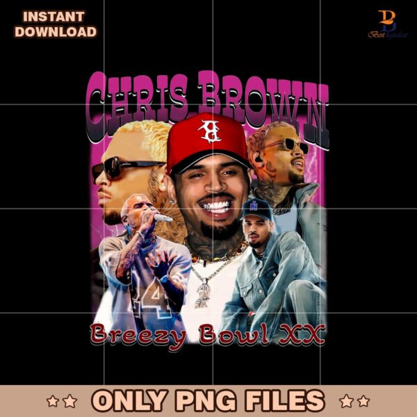 Chris Brown Breezy Bowl XX Tour 2025 PNG Design