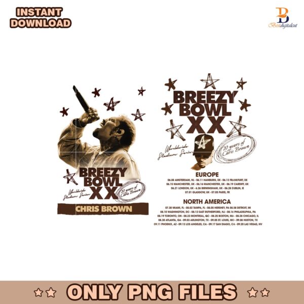 Chris Brown Breezy Bowl XX Tour Design Png