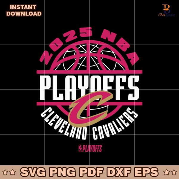 Cleveland Cavaliers NBA 2025 Playoffs Game Time Svg