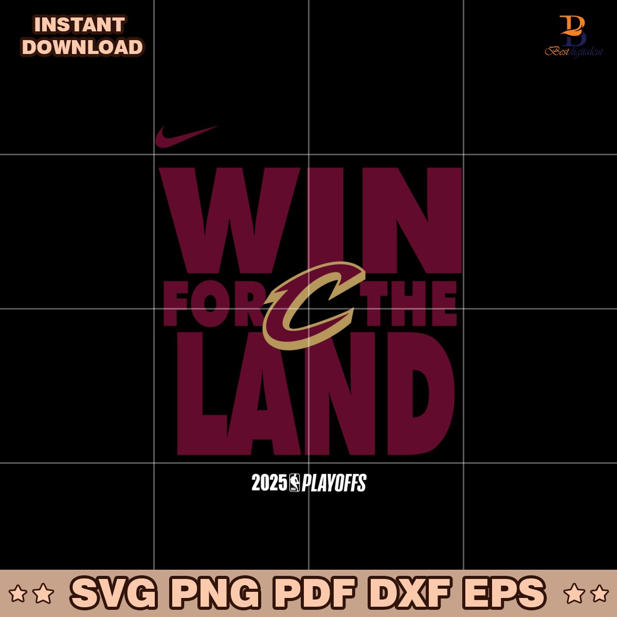 Cleveland Cavaliers Playoff Mantra 2025 Svg