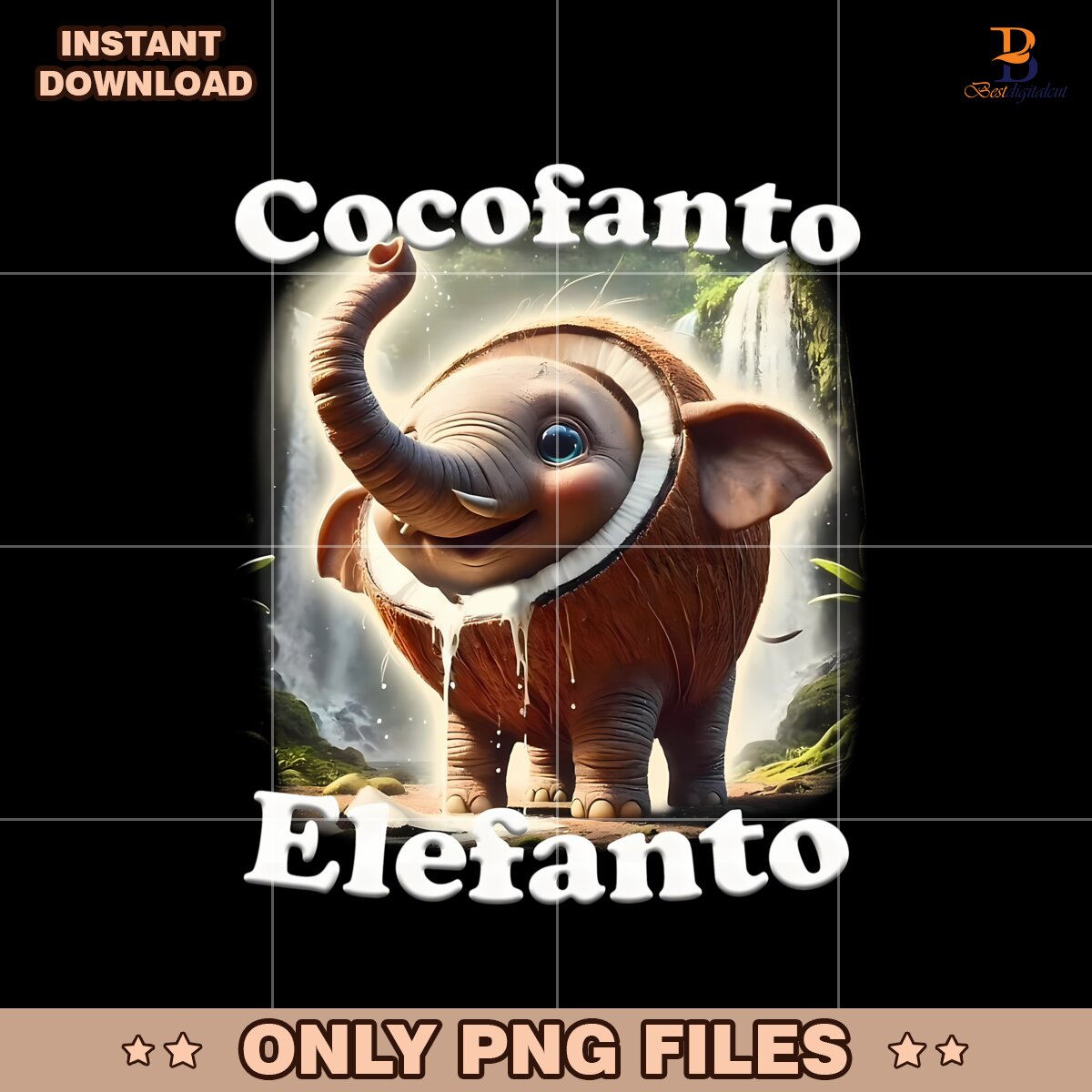 Cocofanto Elefanto Funny Italian Brainrot Meme Png