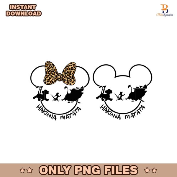 Couple Mickey Minnie Disney Hakuna Matata 2025 Png