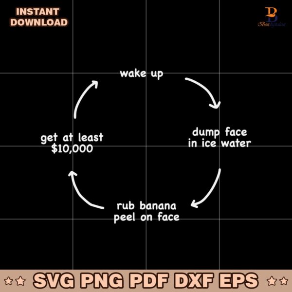 Daily Routine Wake Up Dump Face In Ice Water SVG