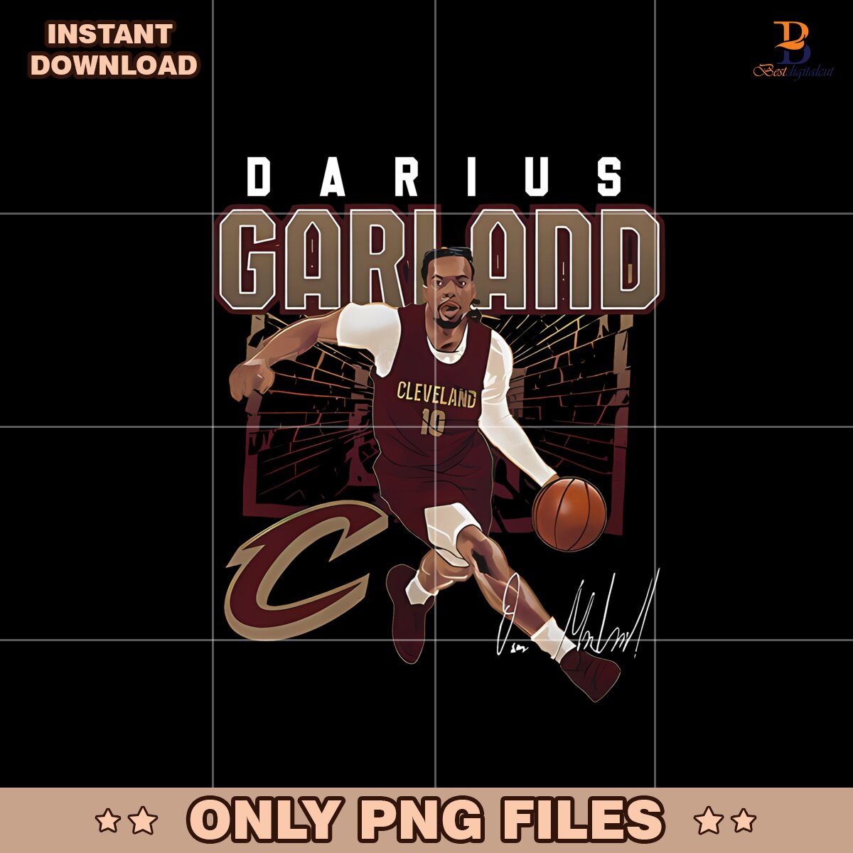 Darius Garland Cleveland Cavaliers Signature Png