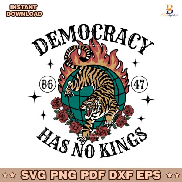 Democracy Has No Kings Anti Trump SVG
