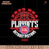 Detroit Pistons 2025 NBA Playoffs Game Time Svg