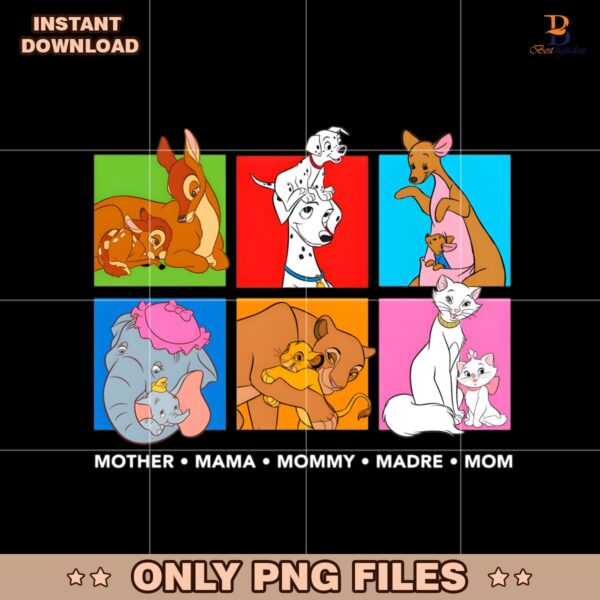 Disney Cartoon Mom Characters Mothers Day PNG