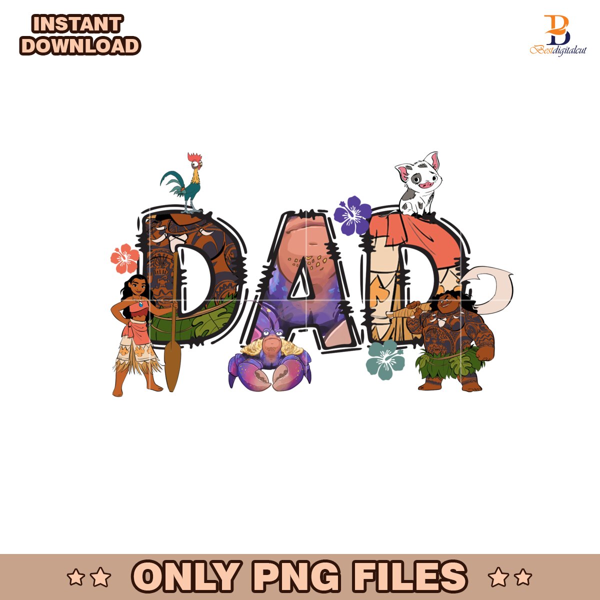 Disney Dad Princess Moana Family Maui Png