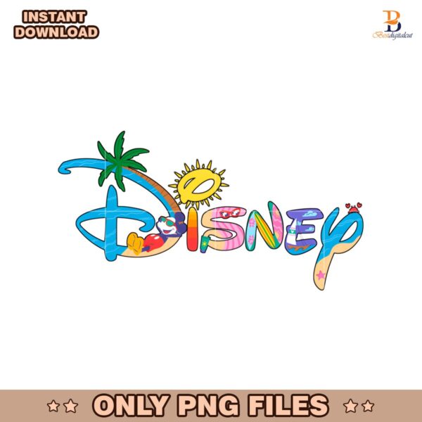 Disney Logo Summer Vibes Chillin With Mickey PNG