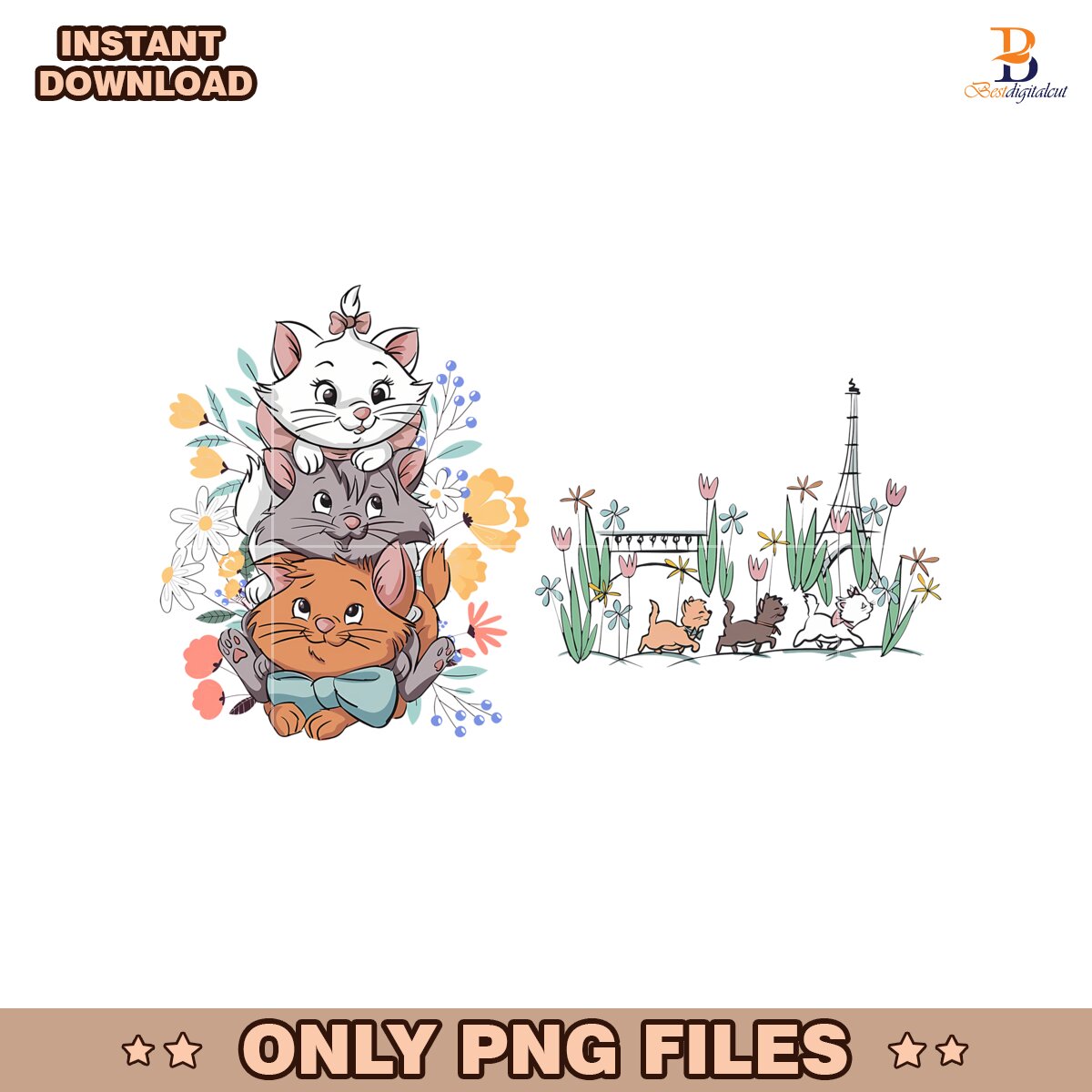 Disney The Aristocats Marie Toulouse Berlioz Cats Png