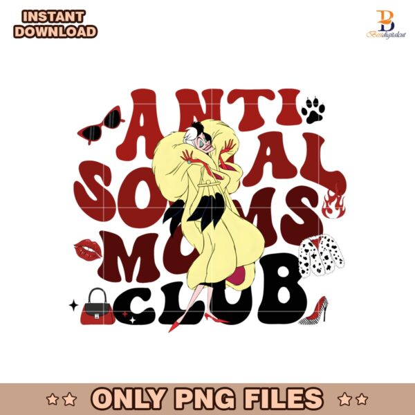 Fierce Fashion Anti Social Mom Villain PNG