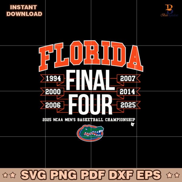 Final Four 2025 Florida Basketball Championship Svg