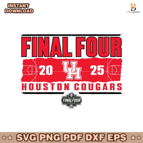 Final Four 2025 Ncaa Mens Basketball Houston Cougars SVG