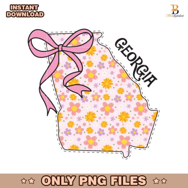 Floral Coquette Bow Georgia Floral Girly Bow Png