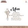 Floral Mothers Day Sign For Mom Thank You Svg