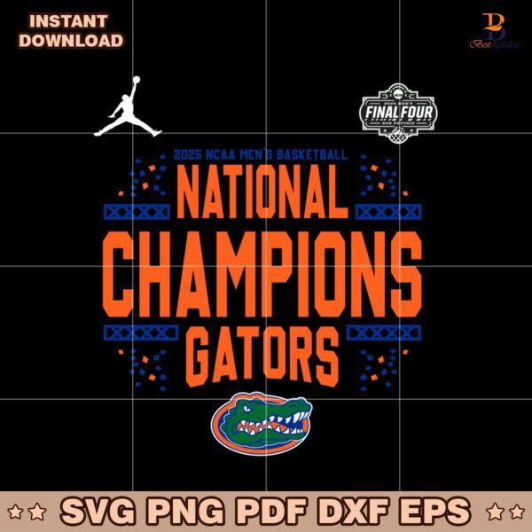 Florida Gators 2025 Ncaa Basketball National Champions SVG