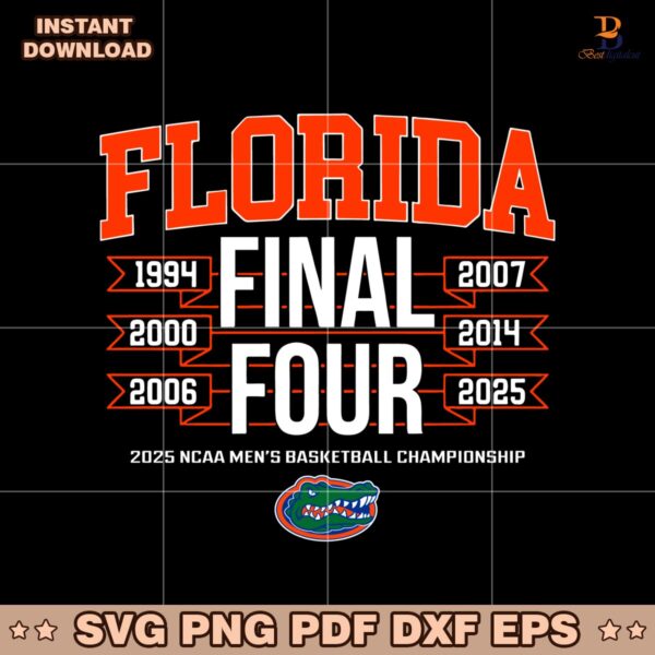 Florida Gators All-Time Final Fours Ncaa Men Basketball SVG