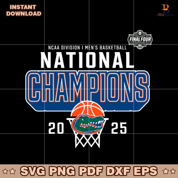 Florida Gators Basketball 2025 National Champions SVG