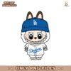 Funny Doll Labubu Los Angeles Dodgers Baseball Png