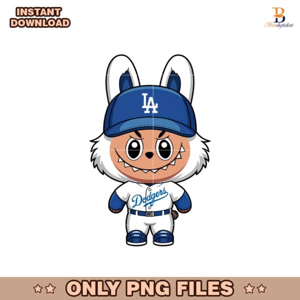 Funny Labubu Los Angeles Dodgers Baseball Png