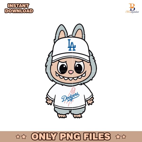 Funny Labubu Los Angeles Dodgers LA Baseball Png