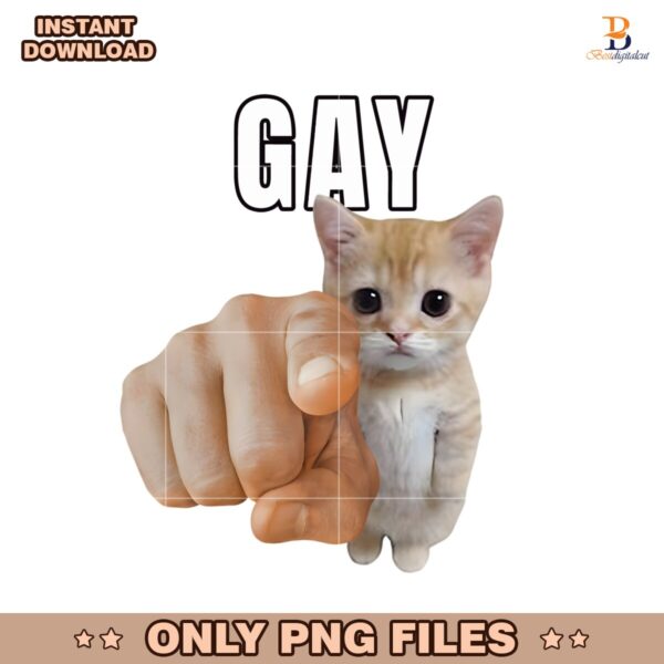 Gay Pointing Cat PNG