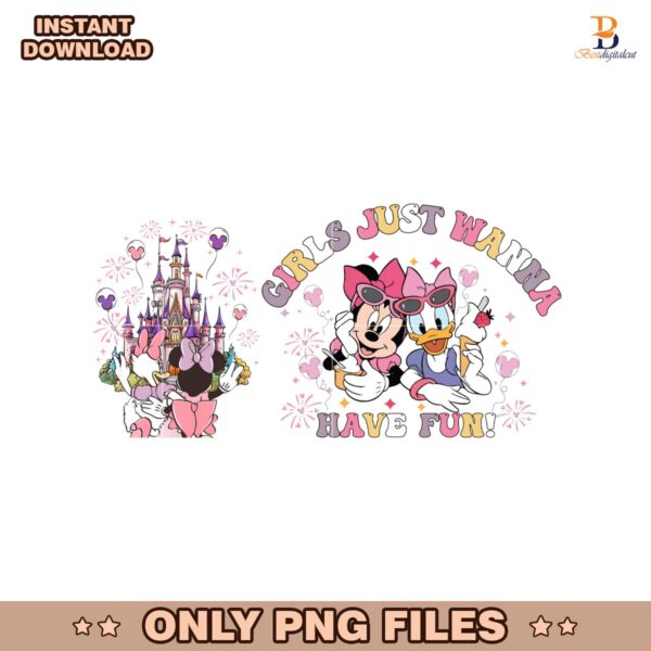 Girls Just Wanna Have Fun Disney Minnie Daisy Png