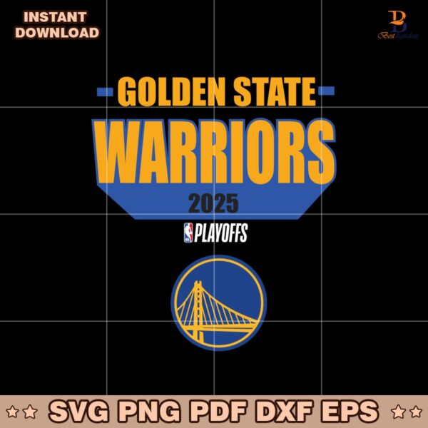 Golden State Warriors Playoffs Basketball NBA 2025 Svg