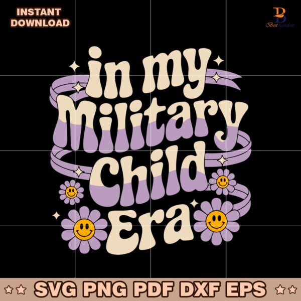 Groovy In My Military Child Era Military Child Month SVG