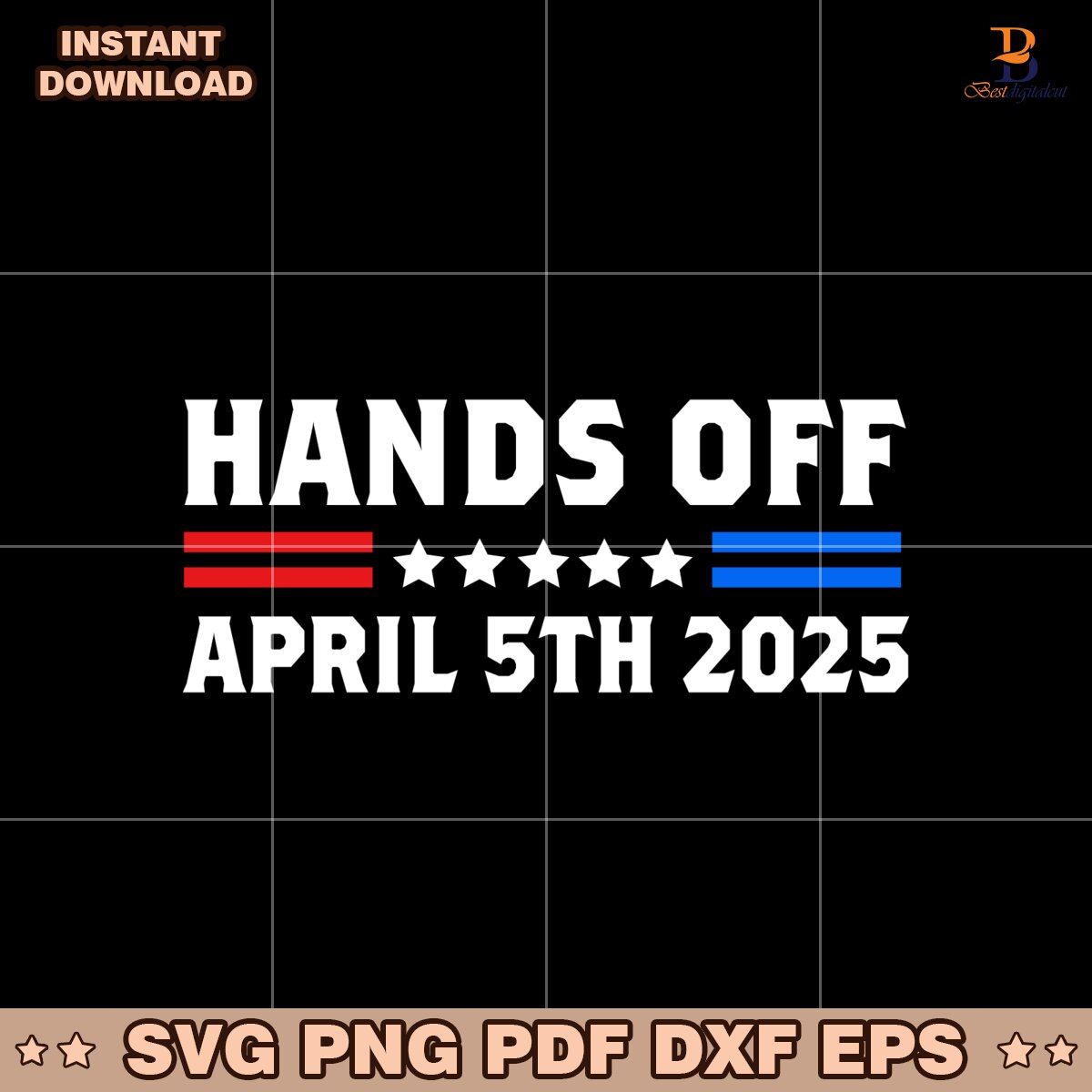 Hands Off April 5 2025 Protest Statement Svg
