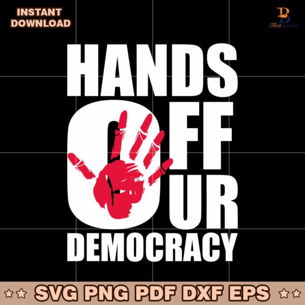 Hands Off Our Democracy Anti Trump SVG