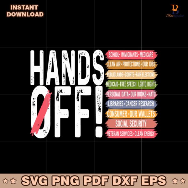 Hands Off Yard Sign Anti Trump SVG