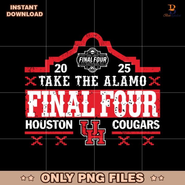 Houston Cougars Final Four 2025 Men Basketball Png