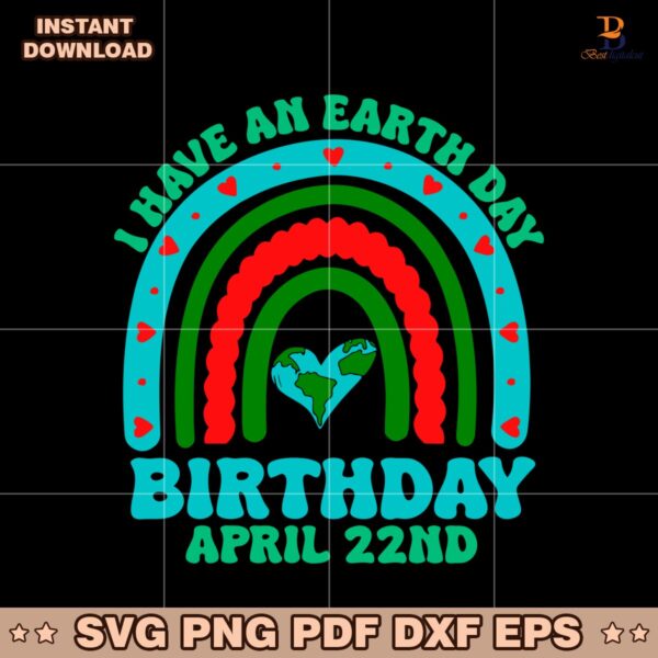 I Have An Earth Day Birthday April 22Nd SVG