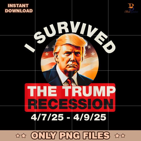 I Survived The Trump Recession Funny Anti Trump PNG