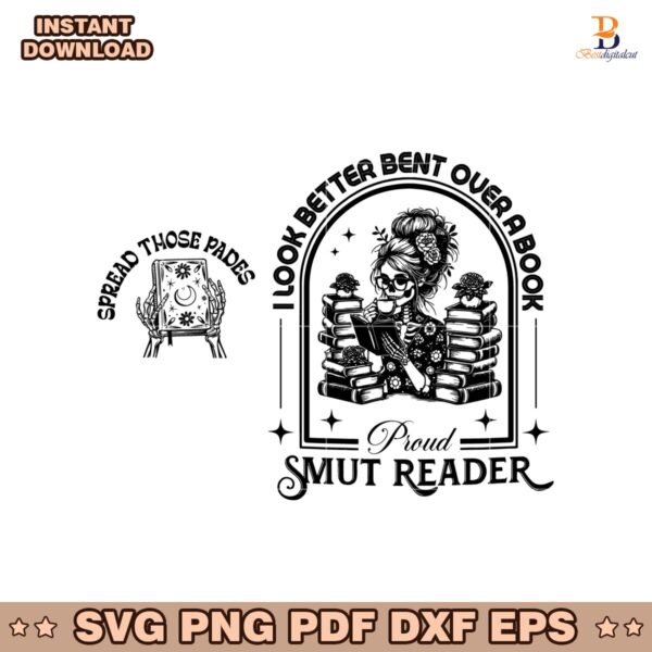 I look Better Bent Over A Book Smut Reader Svg