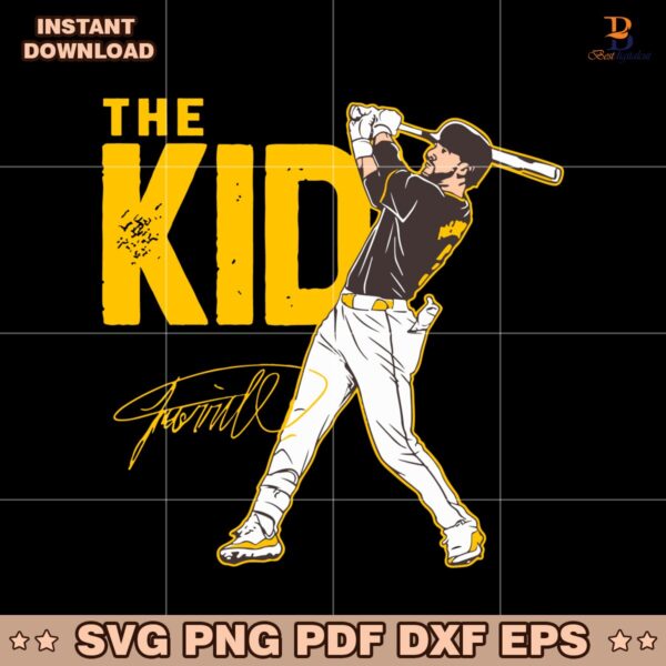 Jackson Merrill Signature The Kid San Diego Padres SVG