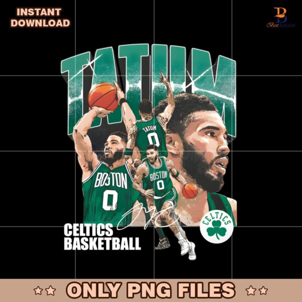 Jayson Tatum Boston Celtics Basketball Signature PNG
