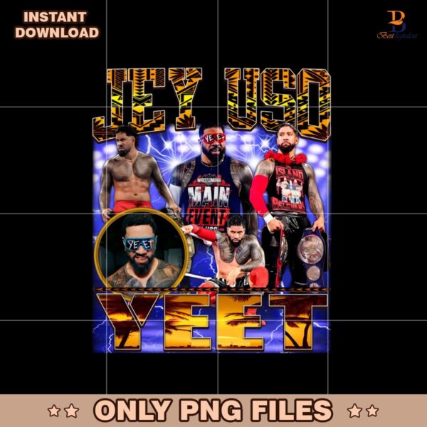 Jey Uso Yeet Wrestler Png Sublimation Design