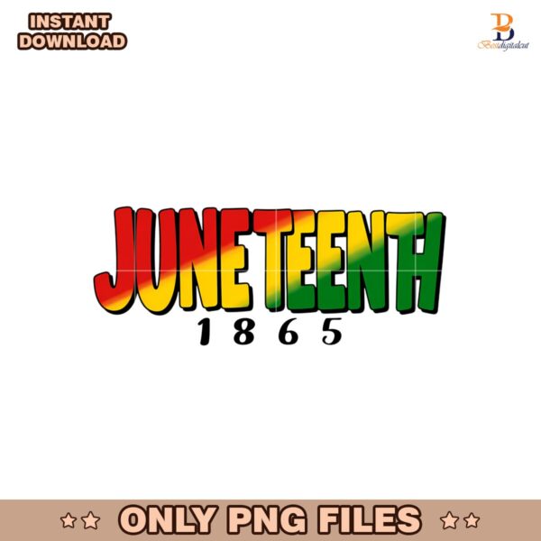 Juneteenth 1865 Vibrant Red Yellow And Green PNG