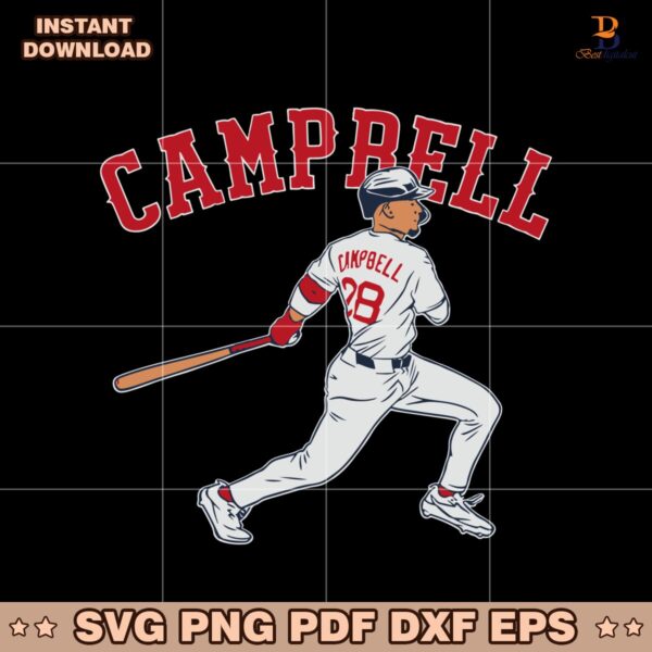 Kristian Campbell Slugger Swing Boston Red Sox SVG